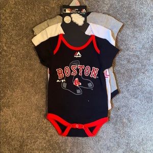 0/3 months Red Sox onesies